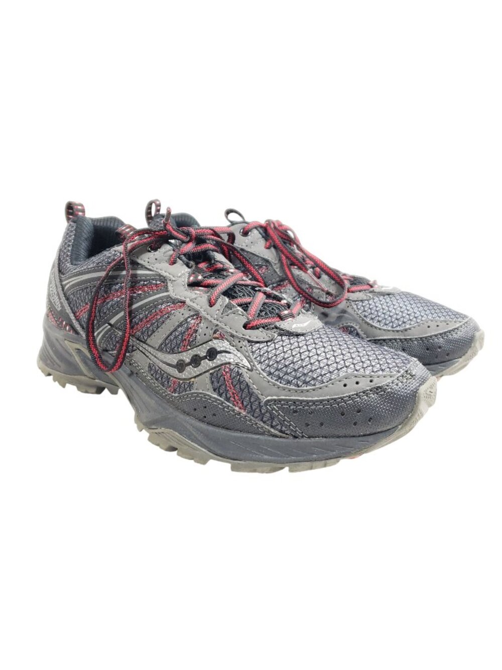 Saucony Mens Size 9 Excursion TR8 Trail Running Shoes Gray & Red Breathable